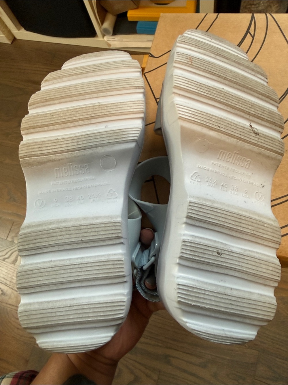 Melissa Light Blue Kick Off Sandals, size 9 - Picture 7 of 11